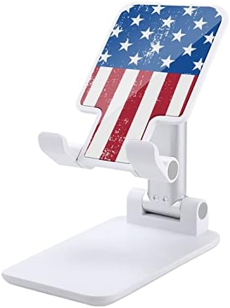 Retro američka zastava sklopivi stalak za mobitel podesivi nosač tableta za kućicu za kućni rad radne površine ružičasti