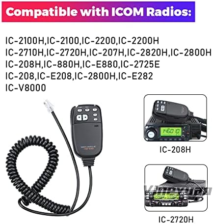 za ICOM IC-2100H IC-2710H IC-2800H IC-2200H IC-V8000 IC-2100 IC-2200 IC-208 Novi radio HM-98S Zamjena mikrofona DTMF, Zvučnik
