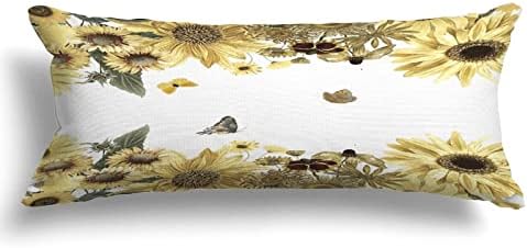 Suncokret leptir jastuci za trudnice jastučnice za tijelo leptir jastuk za odrasle za odrasle, suncokret pamučna jastuka