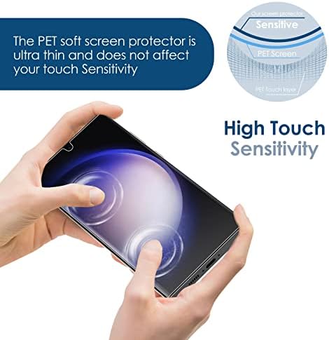 Zaštitna folija Simpeak 3 + 1 pakiranje, kompatibilan sa Samsung Galaxy S23 Ultra 5G 6,8 [bez stakla], HD Clear, Pribor Privatna