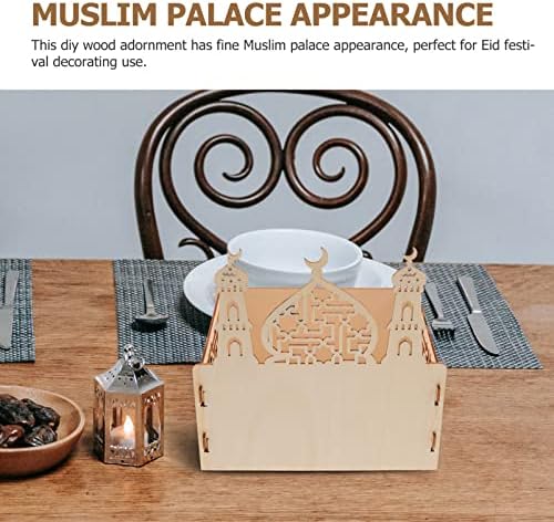 OpeRaTacx dekor za dom drveni ramadan za posluživanje ladice za dizajn deserta za desert eid mubarak tanjur za večeru muslimanski