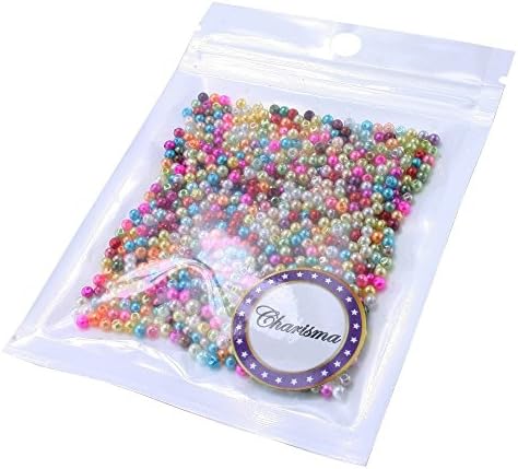 Karizma 3mm 1000pcs maleni satenski sjaj okrugle labave perle od umjetnog bisera staklene perle za izradu nakita