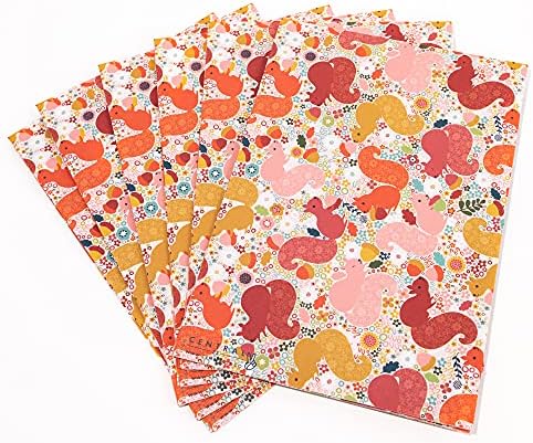 Središnji 23 rustikalni rođendanski papir za omatanje - 6 listova slatkog narančastog i ružičastog papira za omatanje za