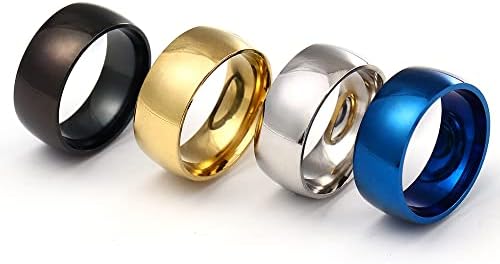 Koleso 8 mm plavi prstenovi za muškarce i žene Personalizirani prsten Prilagođeni prsten ugravirani prsten-75873