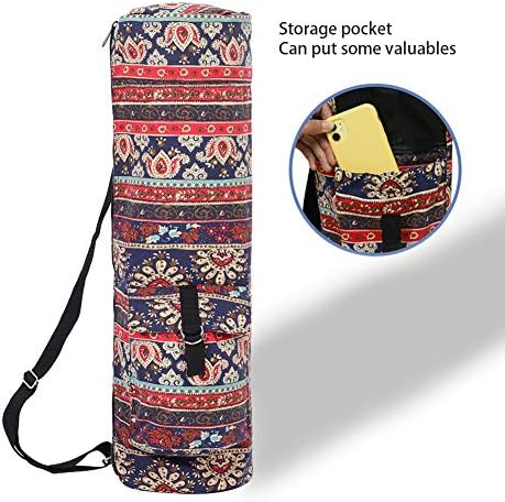 Uxsiya joga torba, podesiva za pranje čvrste joga prostirke platno s vrećicom od 1 x joga mat za ključeve za ručnik za teretanu