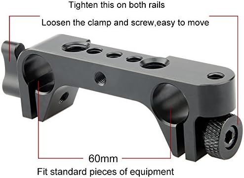 Niceyrig Podrška dugim lećama podešava se visina nosača s 15 mm stezaljkom šipke za praćenje DSLR kamere 15 mm željeznički