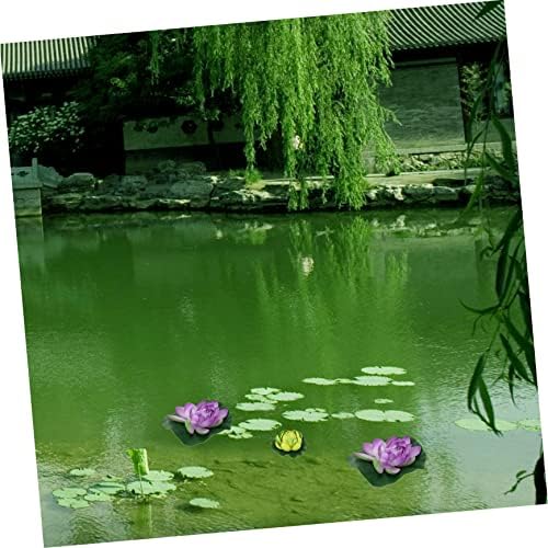 4pcs lažni lotos umjetna biljka Akvarijske biljke ukras akvarija za ribu ukras Divali ukras lažni ljiljani umjetni cvjetovi
