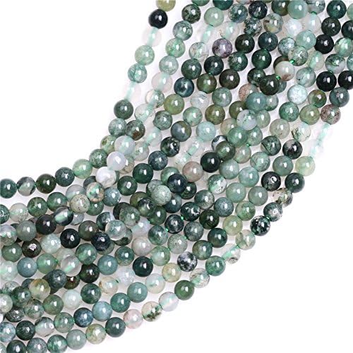 Perle od mahovine od ahata za izradu nakita od prirodnog poludragog kamena promjera 3 mm 15 inča