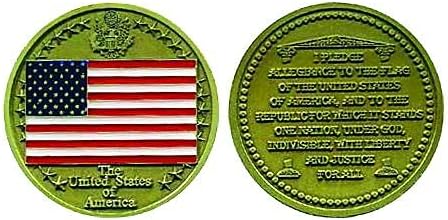 Zalažem se vjernost zastavi - Patriotic USA Challenge Coin