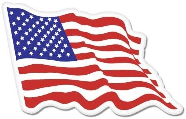 Američka zastava koja maše vinilnom naljepnicom - naljepnica naljepnica za kaciga za automobil