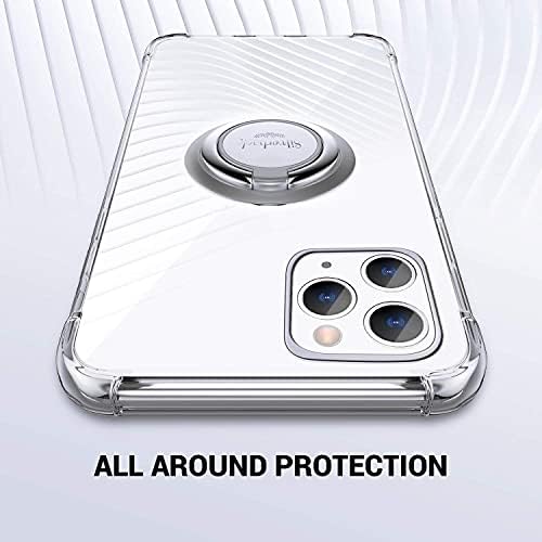 Silverback dizajniran za naslovnicu iPhone 12 Pro Max, prozirna torbica za iPhone 12 Pro Max s kružnom postoljem, sigurnosni