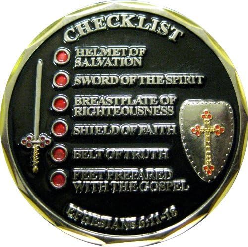 Kršćanski vojnički popis Izazovi Coin Ephesians kovanice religiozni darovi