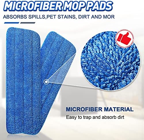 Gandeer Microfiber sprej za mop za zamjenu jastučića glave za vlažni/suhi mop jastučić za čišćenje mikrovlake za čišćenje