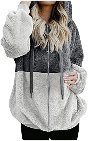 FOVIGUO plus ženski zimski kaputi, zimski pulover dugih rukava, predimenzioniran povremeni rad pulovera