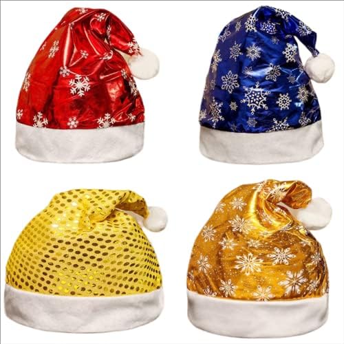 Božićni šešir za odrasle, dječja moda za odrasle, Nova svjetlucava netkana kapa od snježne pahulje, ukras za večernju predstavu,