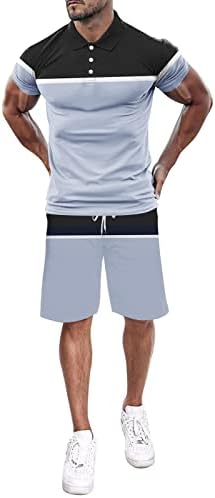 BMISEGM Ljetne predimenzionirane majice za muškarce muške modne majice kratkih rukava i kratke hlače postavljene ljeto 2