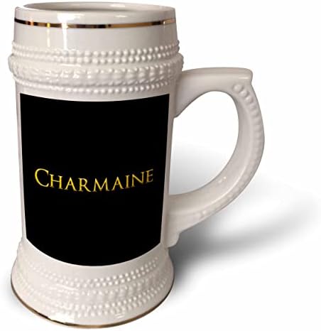 3Drose Charmaine Common Girl Baby Ime u SAD -u. Žuta na crnoj boji. - 22oz Stein šalica
