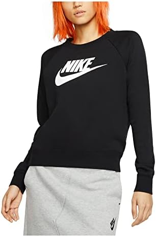 Nike Womens Black Fleece Logo Graphic Active Wear Twimshirt Plus 1x