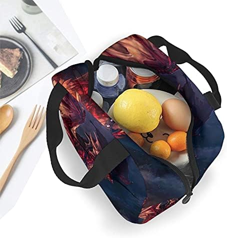 Višekratna izolirana torba za hladnjak za ručak s prednjim džepom s patentnim zatvaračem za ženu, muškarca, posao, piknik