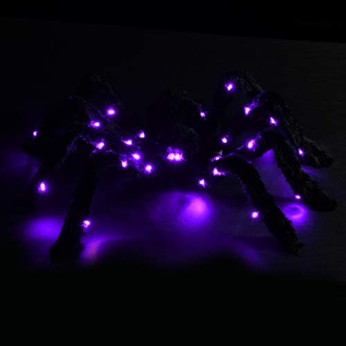 Prextex Halloween Giant Light up Spider s led pozadinskim osvjetljenjem - Odličan ukras za Noć vještica, lažna, ali realno