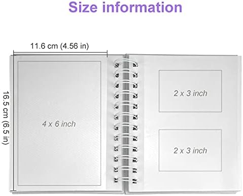 FANCIME 2X3 4x6 inčni foto album self adheziva magnetska stranica Crtani slikovni nosač kompatibilan s Fujifilm Instax Mini