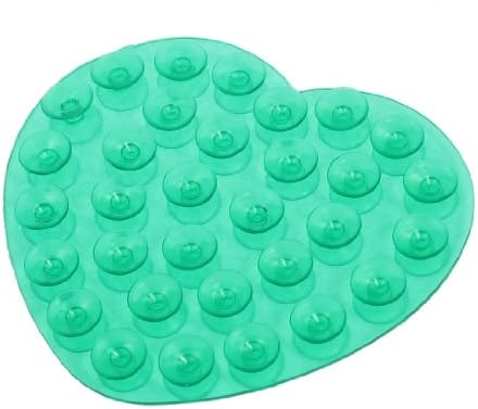 Zeleni mekani plastični držač za kupaonicu u obliku srca