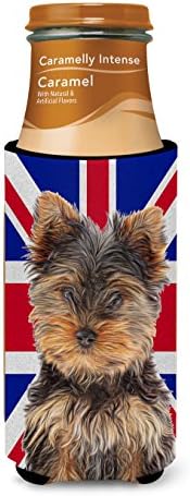 Caroline's Treasures kj1167muk yorkie štene/yorkshire terijer s engleskom union jack britanskom zastavom ultra zagrljaj za