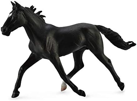 Skupite konje Standardbred Pacer Stallion Toy Figue, crno