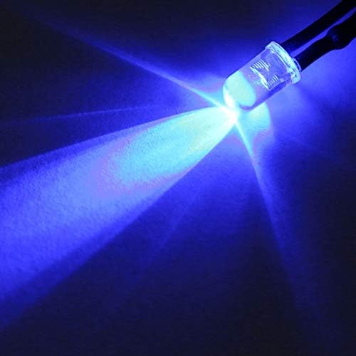 4pcs 5mm unaprijed ožičena led, plava prozirna leća od 9-12MB, diode koje emitiraju svjetlost