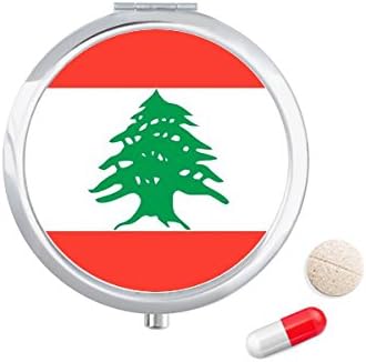 Libanonska nacionalna zastava azijska zemlja Futrola za tablete džepna kutija za pohranu lijekova spremnik za doziranje