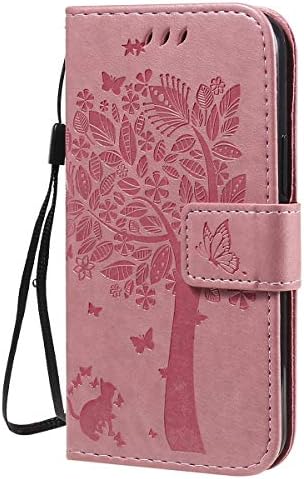 Torbica-novčanik XYX za Samsung S8 Plus, reljefni kao mačka i leptira, cvijeća, zaštitna torbica za telefon od umjetne kože,