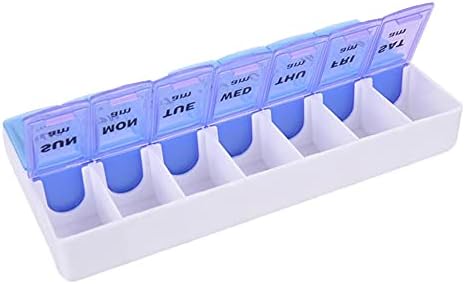 Tjedna kutija za tablete 7 -dnevno planer tableta AM/PM Organizator tableta za dodjelu dozatora za vitamin i lijek kutija