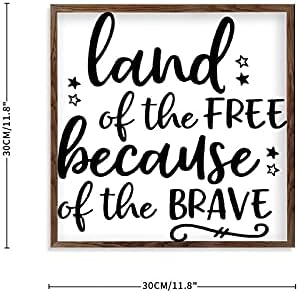 Uokvireni citat Inspirativni zid Drveni umjetnički znakovi Pozitivni citati izreke besplatno zbog hrabrog ugljena-C10 30x30cm