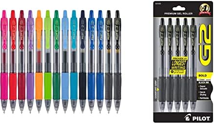92 premium gel olovke, podebljano, različite boje, 14 komada & pojačalo; 92 Premium gel olovke za višekratnu upotrebu i uvlačne