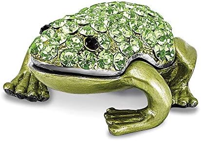 Saris i Things Lux od Jere Bejeweled Hopper Small Green Frog Trinet kutija