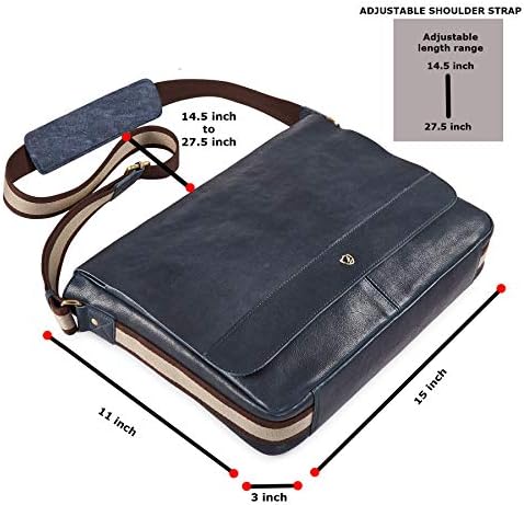 Cochoa 14 inčni laptop nevolje vintage prave kožne glasničke torbe za rame