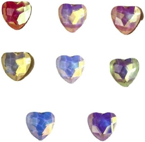 50pcs/Pack Fantasy breskva srca Dijamantni laserski obložak Ljubav ravna dna boja Umjetnost noktiju Umjetnost manikira DIY