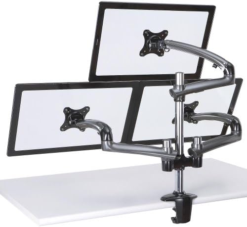Cotytech dm-gmt13-g trostruki monitor stol montaža proljetna ruka Grommet baze-tamno siva