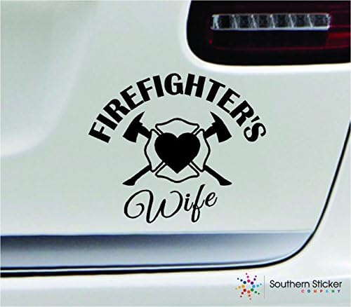 Supruga vatrogasaca Simbol 5.4x4.5. Black Pride FireTruck Spasitelj Spasitelj Podrška Sjedinjene Države naljepnica u boji