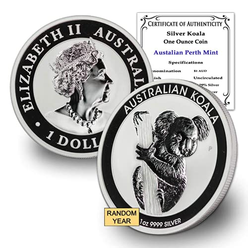 AU 2007 - Prisutni australijski 1 oz Silver Koala Coin Brilliant necirkuliran s certifikatom o autentičnosti $ 1 State Mint