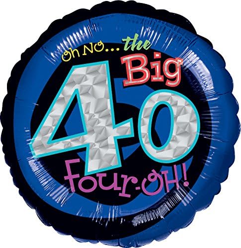 Anagram International Oh ne, rođendan 40 folija balon, 18 , višebojan