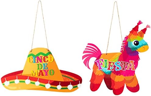 2pcs meksička Fiesta drveni znakovi dobrodošlice na vratima Meksički tematski ukrasi za vješanje vrata Meksički Dugin magarac