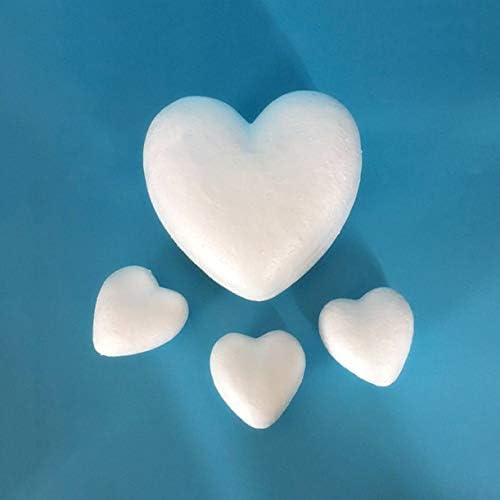 Zhongjiuyuan Craft pjena srca-10-komadića kugla u obliku polistirena u obliku srca za upotrebu umjetnosti i zanata, DIY ukrasi,