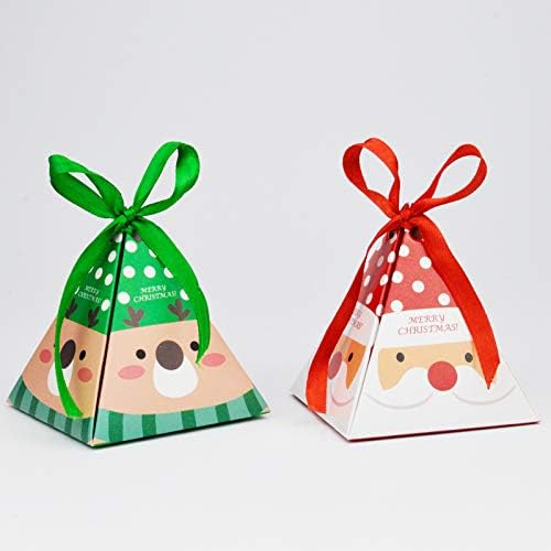 20 pakiranja božićnih ukrasnih kutija za slatkiše, kolačiće, dobrote božićne vrećice za slatkiše poklon kutija Djeda Mraza