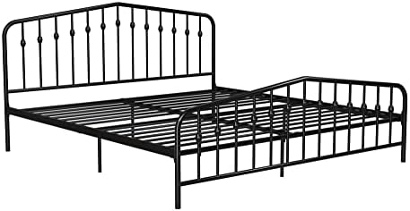 Metalni krevet, moderan dizajn, u punoj veličini-Crna