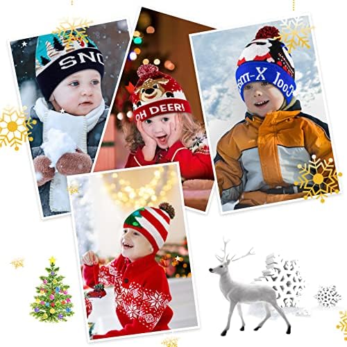 6 kom. Božićna svjetleća kapa LED božićna pletena kapa Uniseks zimska kapa pletena kapa trepćuća kapa za novogodišnju zabavu