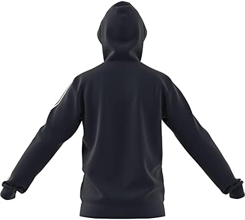 adidas muški esencijalni flece 3-stripe puni zip hoodie