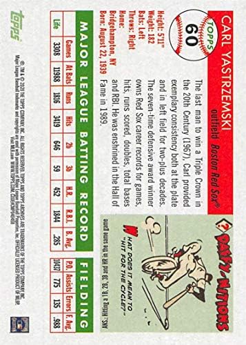 2020. Topps Archives 60 Carl Yastrazemski boston Red Sox bejzbol kartica