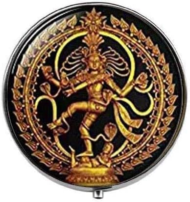 Plesna Shiva-Kip plesne Shive umjetnička fotografija - kutija za tablete-preslatka kutija za tablete - staklena kutija za