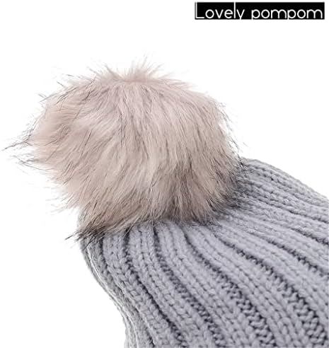 Zimska kapa siva sintetička kapa za kosu s nastavcima za kosu okomito zadržavanje topline za žene ravna kosa valovita kosa